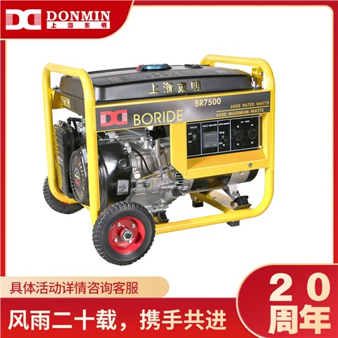 单相6kW小型汽油发电机组  BR7500(E）