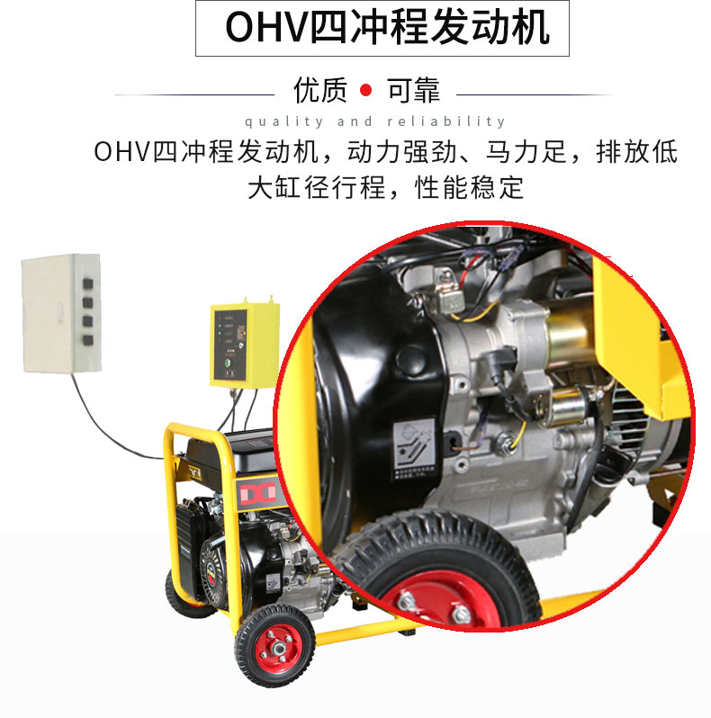 单相6kW无人值守ATS小型汽油发电机组特点